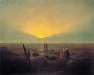 Friedrich, "Luna nascente sul mare"