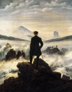 Viandante sul mare di nebbia, Caspar D. Friedrich